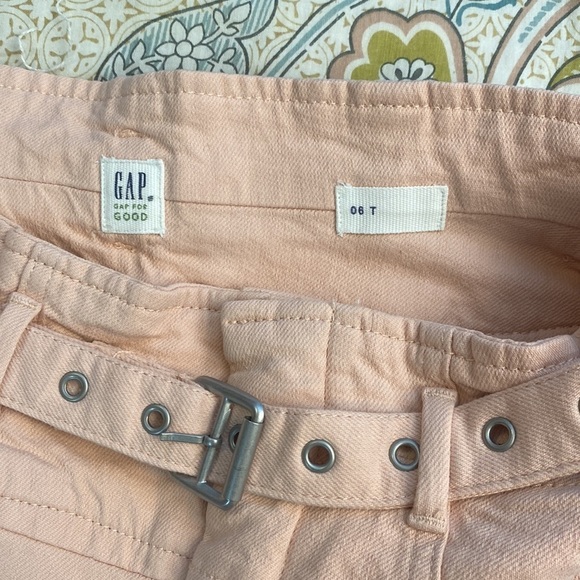 GAP High Waist Belted Blush Utility Khaki Pants - Picture 2 of 14